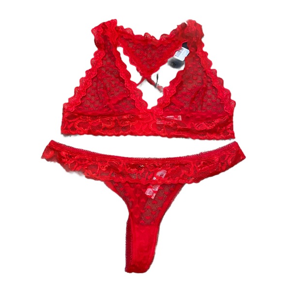 napale Other - NAPALE red two piece lingerie NWT medium large M/L